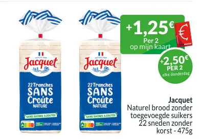Promotie: Naturel brood zonder toegevoegde suikers