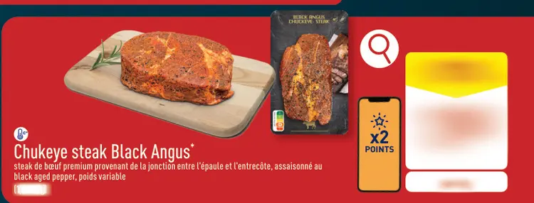 Offre: Chukeye steak Black Angus