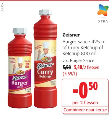 Promotie: Burger Sauce of Curry Ketchup of Ketchup