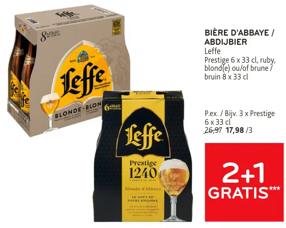 Offre: Biere d'abbaye / Abdijbier Leffe
