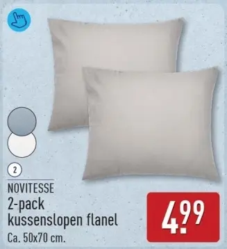 Aanbieding: 2-pack kussenslopen flanel