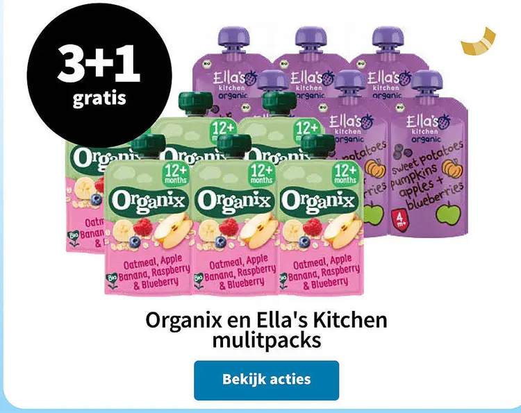 Aanbieding: Organix en Ella's Kitchen mulitpacks