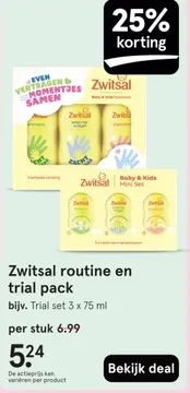 Aanbieding: Zwitsal routine en trial pack