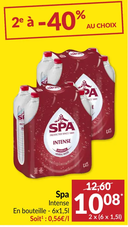 Offre: Spa Intense Sparkling Mineral Water