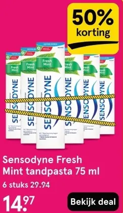 Aanbieding: Fresh Mint tandpasta 75 ml