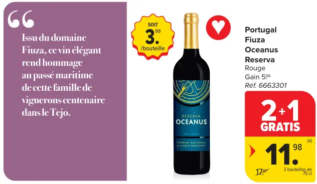Offre: Fiuza Oceanus Reserva Rouge