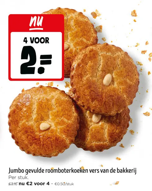 Promotie: Jumbo gevulde roomboterkoeken