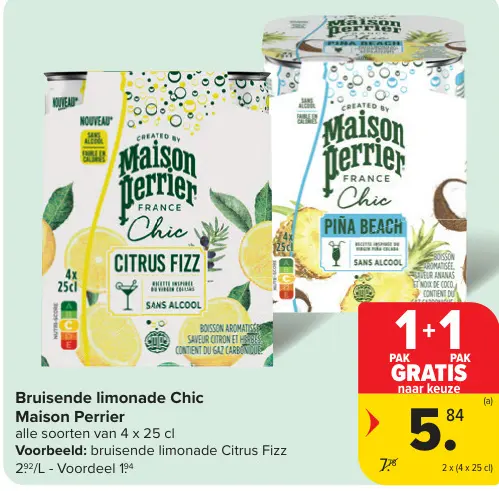 Promotie: Bruisende limonade Chic