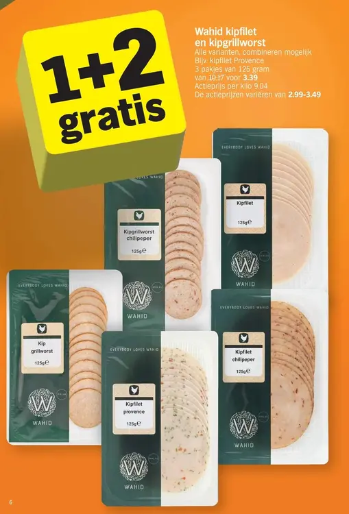 Promotie: Wahid kipfilet en kipgrillworst