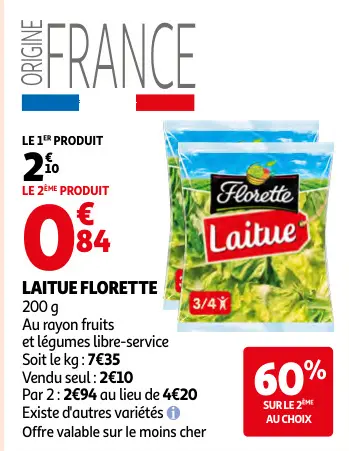 Offre: Laitue Florette