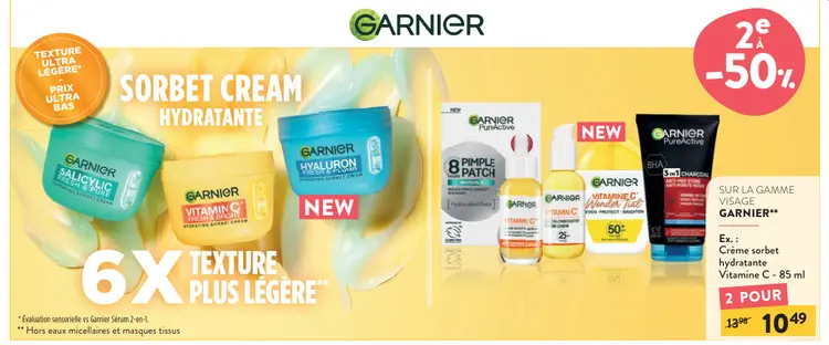 Offre: Crème sorbet hydratante Vitamine C