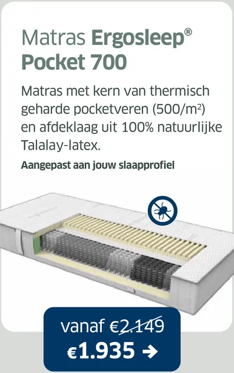 Promotie: Matras Ergosleep Pocket 700