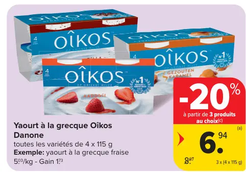 Offre: Yaourt à la grecque Oîkos