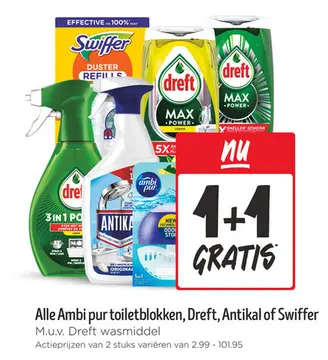 Aanbieding: Ambi pur toiletblokken, Dreft, Antikal of Swi