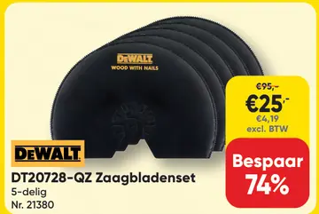 Aanbieding: DT20728-QZ Zaagbladenset
