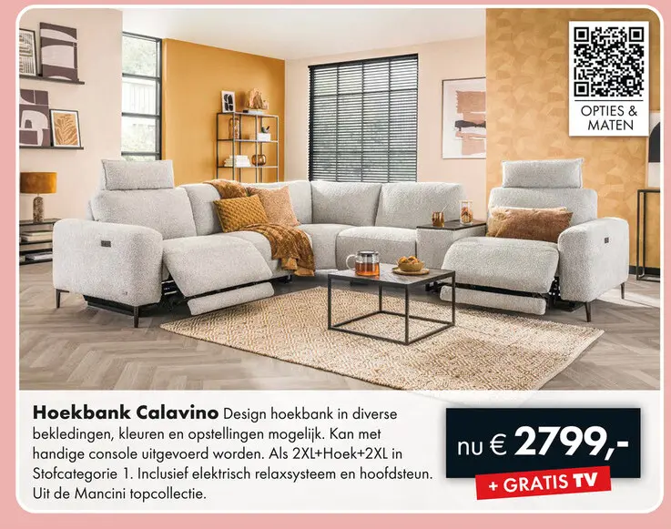 Aanbieding: Calavino hoekbank