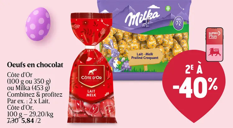 Offre: Oeufs en chocolat