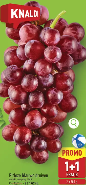 Promotie: Pitloze blauwe druiven