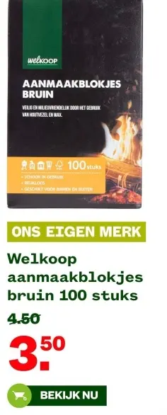 Aanbieding: aanmaakblokjes bruin