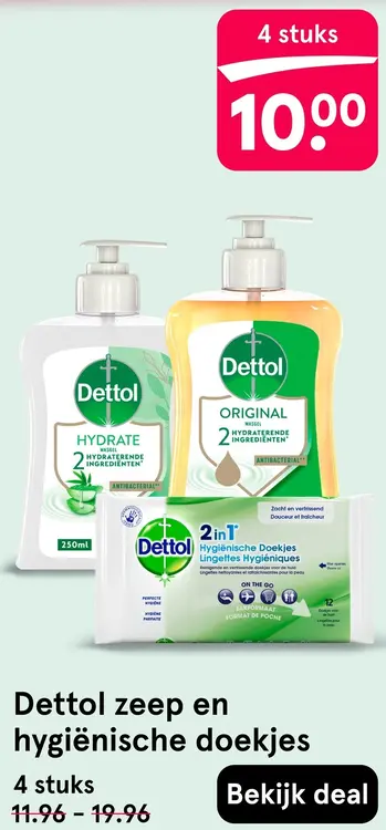 Aanbieding: Zeep en hygiënische doekjes
