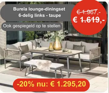 Aanbieding: Burela lounge-diningset