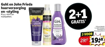 Aanbieding: Guhl en John Frieda haarverzorging en -styling