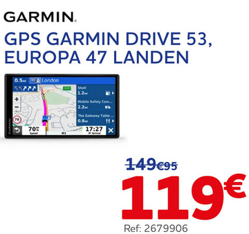 Aanbieding: GPS GARMIN DRIVE 53 , EUROPA 47 LANDEN