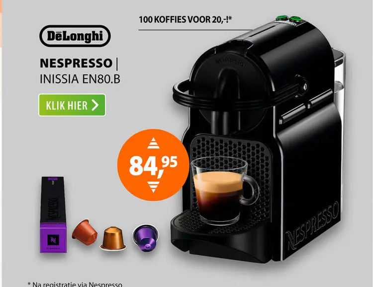 Aanbieding: Nespresso Inissia EN80.B
