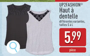 Offre: UP2FASHION® Haut à dentelle