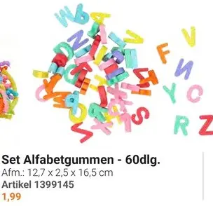 Aanbieding: Set Alfabetgummen