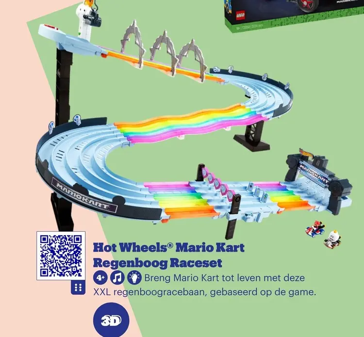 Promotie: Hot Wheels® Mario Kart Regenboog Raceset