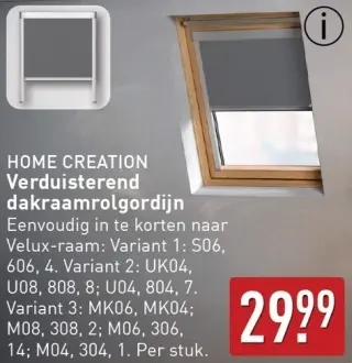 Aanbieding: Verduisterend dakraamrolgordijn