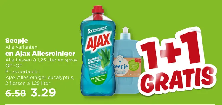 Aanbieding: Seepje en Ajax Allesreiniger