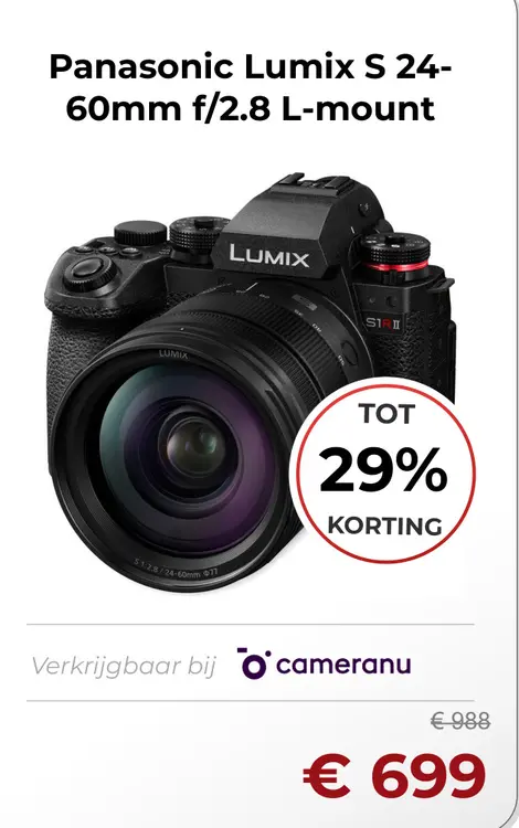 Aanbieding: Lumix S 24-60mm f/2.8 L-mount