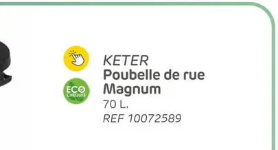 Offre: Poubelle de rue keter magnum 70l