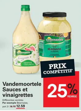 Offre: Sauces et vinaigrettes