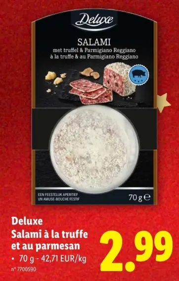 Offre: Salami à la truffe et au parmesan
