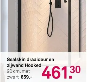 Aanbieding: Sealskin draaideur en zijwand Hooked