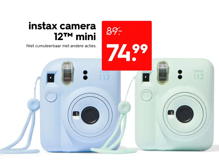 Promotie: instax camera 12™ mini