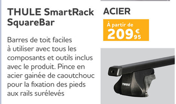 Offre: THULE SmartRack ACIER SquareBar