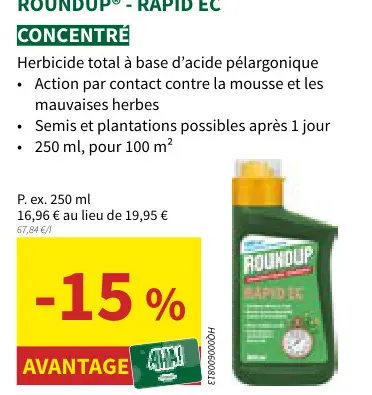 Offre: Roundup - rapid ec concentré