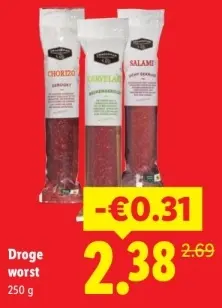 Aanbieding: Droge worst
