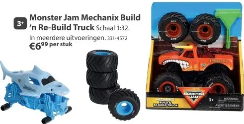 Aanbieding: Monster Jam Mechanix Build ‘n Re-Build Truck