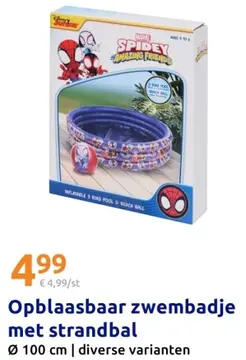 Aanbieding: Opblaasbaar zwembadje met strandbal