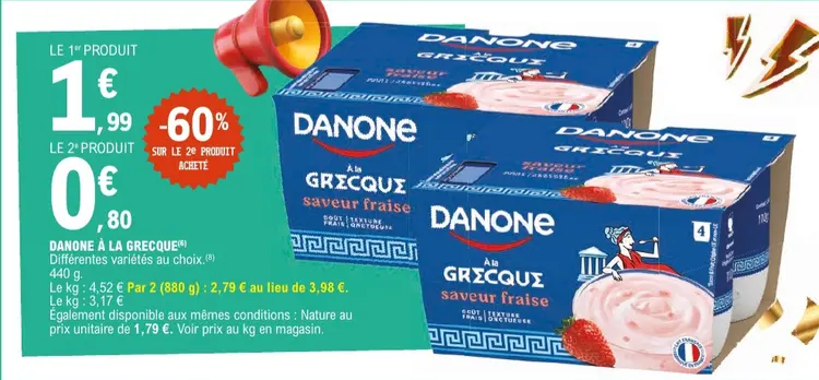 Offre: Danone À la Grecque saveur fraise