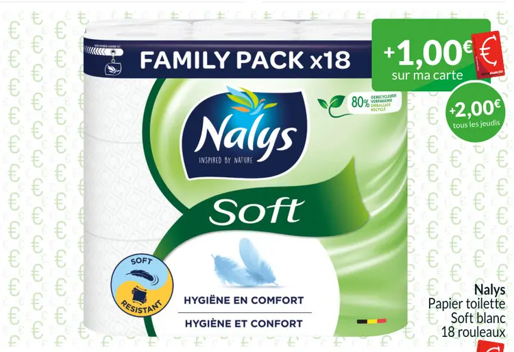 Offre: Nalys Papier toilette Soft blanc