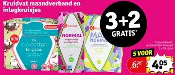 Aanbieding: Maandverband en inlegkruisjes