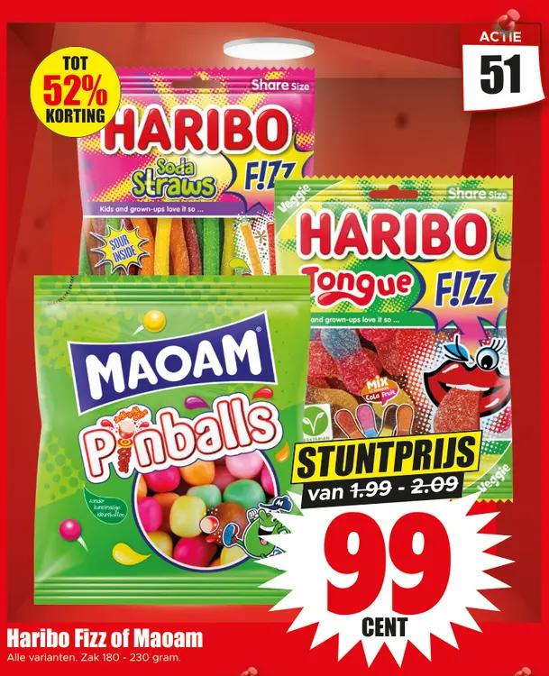 Aanbieding: Haribo Fizz of Maoam