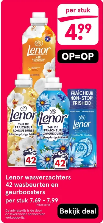Aanbieding: Lenor wasverzachters en geurboosters