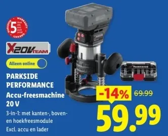Aanbieding: Accu-freesmachine